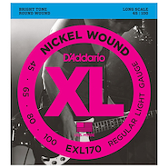 DADDARIO Strings EXL170 Encordado | Bajo 4c. | 045-065-080-100 | Nickel Wound | MCx5