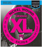 DADDARIO Strings EXL170-6 Encordado | Bajo 6c. | 032-045-065-080-100-130 | Nickel Woun