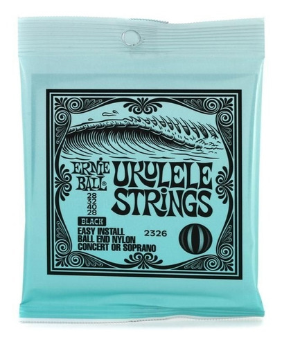 ERNIE BALL P02326 UKELELE CONCERT SOPRANO BALL-END BLACK - $ 12.480