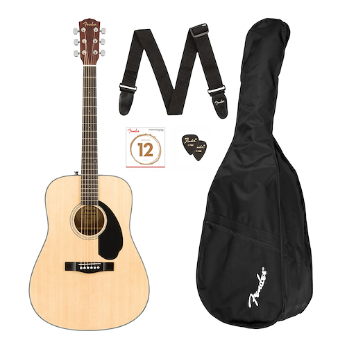 FENDER CD-60S DREAD PACK V2 NAT WN(fund,af,corr,pua) Guitarras Acústicas - $ 272.800