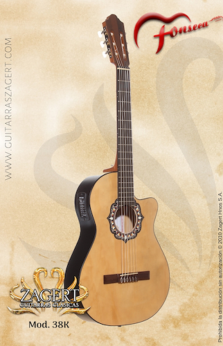 FONSECA 38KECM (MATE) GUITARRA MODELO 38 MEDIA CAJA CON CORTE Y ECUALIZADOR MATE - $ 240.600