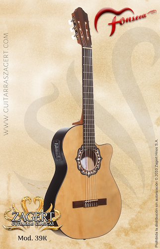 FONSECA 39KECM (MATE) GUITARRA MODELO 39 CON CORTE Y ECUALIZADOR MATE - $ 240.600