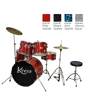 KREST K2190-LRD KREST BAT.5C.ESTANDAR COMPLETA - RED SPARKLE