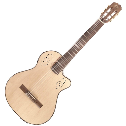 LA ALPUJARRA 300KECM (MATE) GUITARRA SIN BOCA CON CORTE Y ECUALIZADOR TERMINACION MATE - $ 465.490