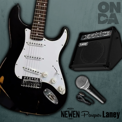 LANEY AH-FREESTYLE/NEWEN RELIC ST Black AMP. Portatil / guitarra Newen y Microfono Parquer SN58 - $ 456.817
