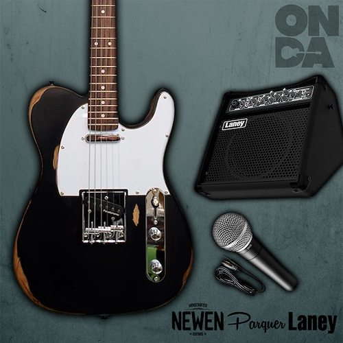 LANEY AH-FREESTYLE/NEWEN RELIC TL Black AMP. Portatil / guitarra Newen y Microfono Parquer SN58 - $ 473.708