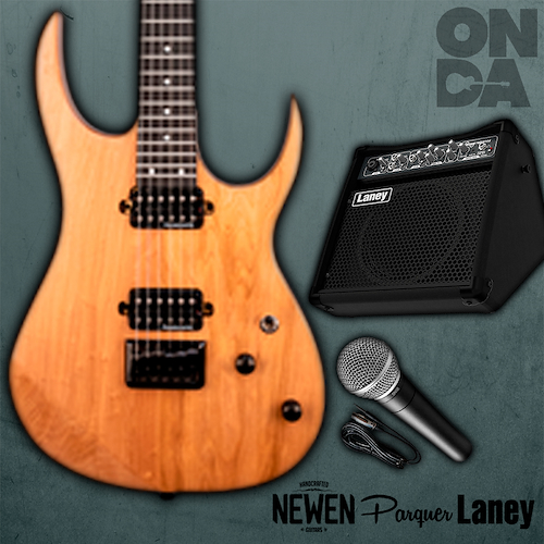LANEY AH-FREESTYLE/NEWEN Rock Natural Wood AMP. Portatil / guitarra Newen y Microfono Parquer SN58 - $ 483.977