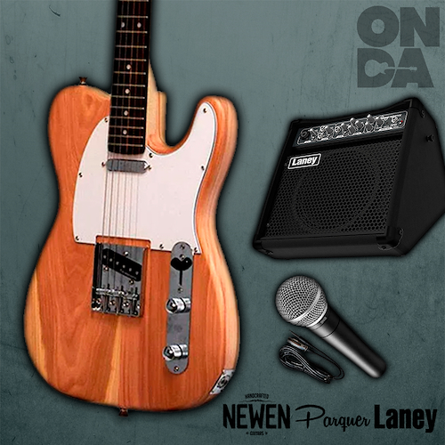 LANEY AH-FREESTYLE/NEWEN TL Natural Wood AMP. Portatil / guitarra Newen y Microfono Parquer SN58 - $ 455.003