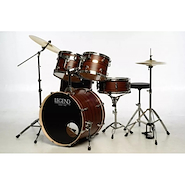 LEGEND CLASSIC SERIE 2 Mahogany Batería Legend 5 cuerpos Con fierros renovados y banqueta.