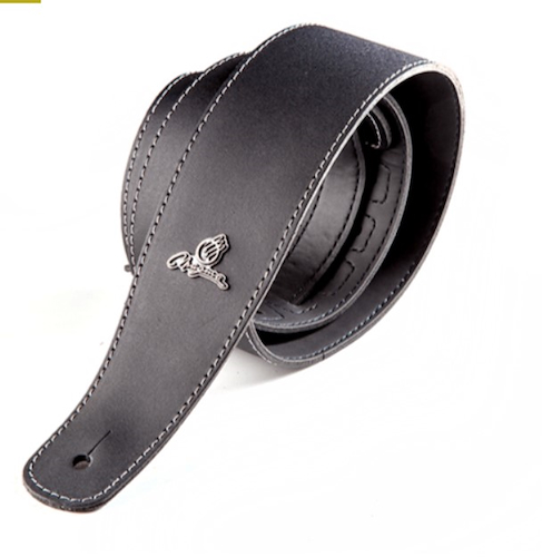 MAGMA SMC01. Correa Magma forrada cuero negro con logo metal - $ 29.800