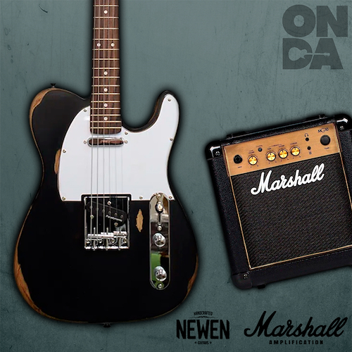 MARSHALL MG 10 CF Gold/NEWEN RELIC TL BLACK Combo Marshall 10 wat.- 2 can/Guitarra Newen Telecaster - $ 421.073