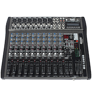 MOON AUDIO PRO MC12USB CONSOLA PROFESIONAL DE 12 CANALES CON PUERTO USB, SD, DISPLA