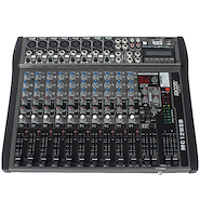 MOON AUDIO PRO MC12USB CONSOLA PROFESIONAL DE 12 CANALES CON PUERTO USB, SD, DISPLA