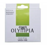 OLYMPIA UKS100 Encordado Ukelele "Black Nylon"