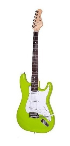 PARQUER ST100GR GUITARRA ELECTRICA TIPO STRATO VERDE C/FUNDA - $ 214.700