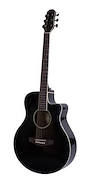 PARQUER GAC109MCBK GUITARRA ACUSTICA MINI JUMBO CON CORTE CUSTOM NEGRA C/FUNDA