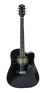 PARQUER GAC109BK GUITARRA ACUSTICA CUSTOM CON CORTE NEGRA