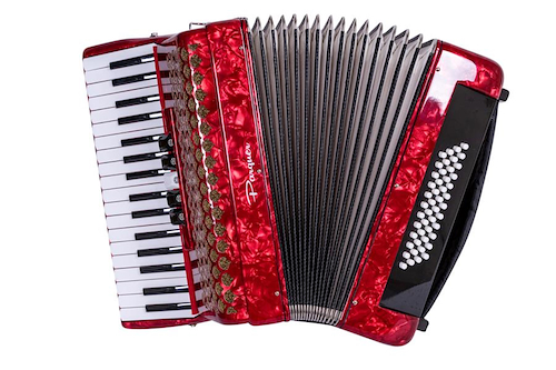 PARQUER ACORDEON SJ2011RD ACORDEON ROJO 48 BAJOS 34 LLAVES - $ 1.305.800