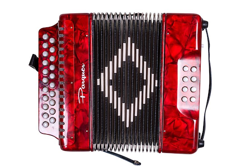 PARQUER ACORDEON SJ3000RD ACORDEON VERDULERA ROJO 8 BAJOS 21 BOTONES - $ 829.450