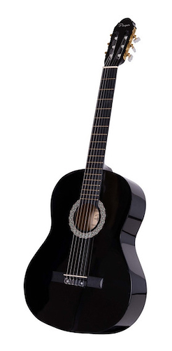 PARQUER GC836BK GUITARRA NIÑO GRANDE NEGRA CON FUNDA - $ 71.600