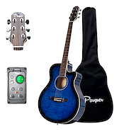 PARQUER GAC209TBBLEQ4 GUITARRA ACUSTICA MEDIA CAJA AZUL CON EQ4 C/FUNDA