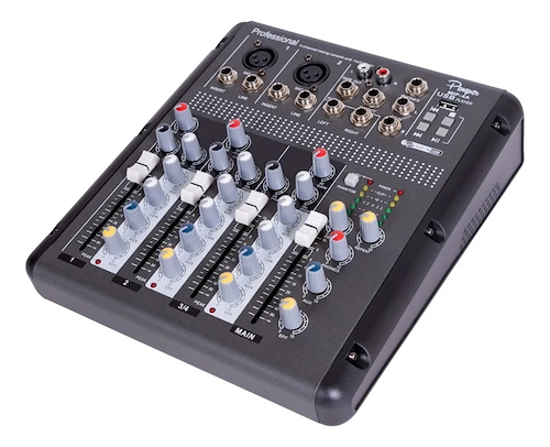 PARQUER MIP-4A CONSOLA MIXER 4 CH PAHNTOM POWER CON USB Y EFECTOS - $ 189.850