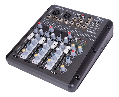 PARQUER MIP-4A CONSOLA MIXER 4 CH PAHNTOM POWER CON USB Y EFECTOS - $ 180.810