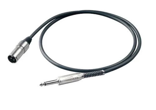 PROEL BULK220LU6 Cable canon macho-plug 6.3mm Mono, carcasa de metal. 6 metro - $ 25.410