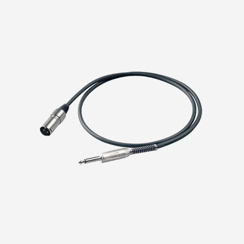 PROEL BULK220LU1 UNB.Cable canon macho-plug 6.3mm Mono, carcasa de metal. 1 m - $ 12.590