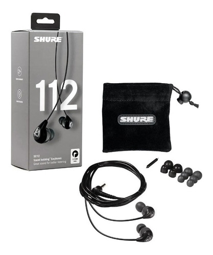 SHURE SE112-GR-EPS Auricular | Intraural | Profesional | Microbocina Dinamica U - $ 125.320