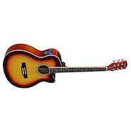 TEXAS AG10-LC5-TS TEX Guitarra Electroacustica | Cutaway | 5 bandas EQ | Afinador