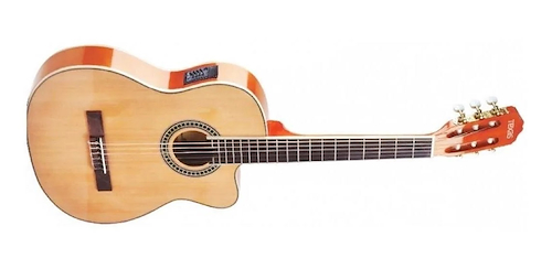 TEXAS CG30-7545-NAT TEX Guitarra Clasica electroacustica | 4 bandas EQ | Tapa enchap - $ 305.700