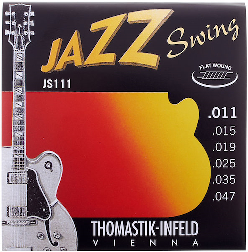 THOMASTIK JS111 encordado para guitarra electrica jazz swing 011 lisas - $ 38.450