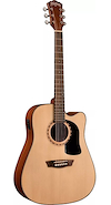 WASHBURN AD5CE Natural Apprentice Series Dreadnought - Tapa: Select Spruce - Parte trasera y lateral: