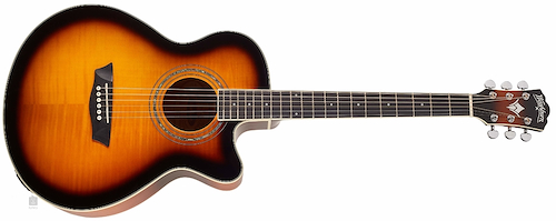 WASHBURN EA15 ATB Sunburst Mini Jumbo, Flame maple top, Catalpa sides/back, Cutaway, 1/ - $ 467.825