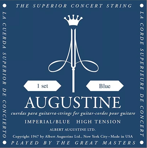 AUGUSTINE IMPERIAL BLUE Encordado guitarra clásica HIGH TENSION