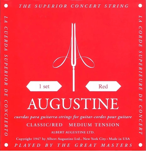 AUGUSTINE RED Encordado guitarra clásica MEDIUM TENSION