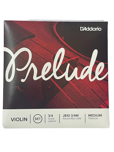 DADDARIO ORCHESTRAL J8103/4M PRELUDE violin 3/4 Encordado p/Violin, 3/4, PRELUDE VIOLIN SET, Solid steel cor