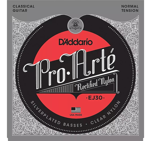 DADDARIO STRINGS EJ30 Enc. p/clásica, nylon entorchado en plata rectificado, tensi