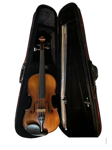 GIULIANI SV-1EQ madera maciza y ebano violin 4/4 con microfono y ecualizador. Arco y estuche
