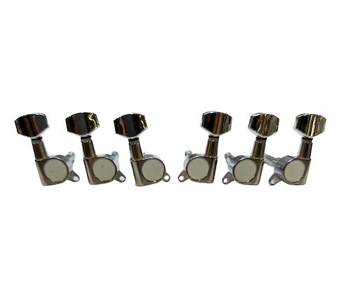 JINCHUAN CL-006 clavijas plateadas Clavijas para guitarra eléctrica / set de 6 en linea