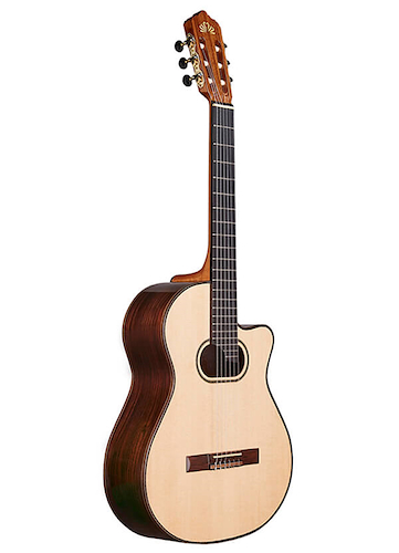 LA ALPUJARRA Mod. 100K Boca Ovalada FISHMAN PRESYS Guitarra de Concierto - con corte - con ecualizador