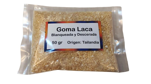 LUTHIER goma laca blanqueada y descerada x 50gr