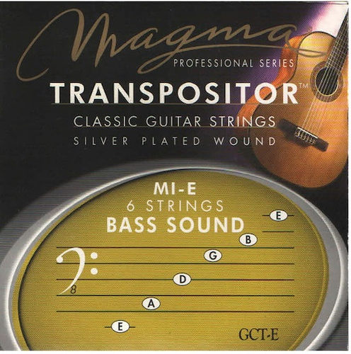 MAGMA GCT-E Transpositor De Guitarra Clásica De Cuerda, Chapado En Plata