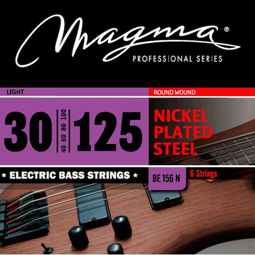MAGMA BE156N Set String  Bajo-Ele Nickel P/Steel 030 6C L