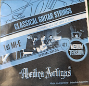 MEDINA ARTIGAS 010421 STRINGS 1° GUIT-CLAS MED.ART. S/AZUL NYLON ESP.