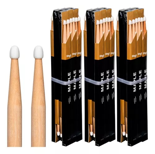 STAGG SM5AN Palillos Maple Series 5A Punta De Nylon