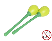 STAGG SEGMLGR Huevos Maracas Mango Largo (Par) COLOR Verde - 35 Gramos - B