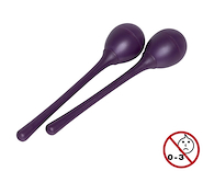 STAGG SEGMLPP Huevos Maracas Mango Largo (par) Color púrpura - 20 Gramos -