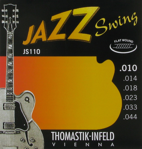 THOMASTIK JS110 encordado para guitarra electrica jazz swing 010 lisas